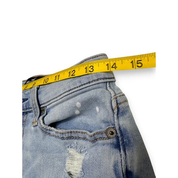 Hollister Distressed Paint Splattered Light Wash Skinny Jeans W28 L30 - Picture 8 of 9